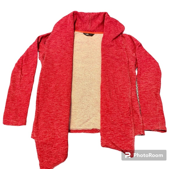 North Face Pink Heather Fallgrove Wrap Sweater Size M - Picture 2 of 11